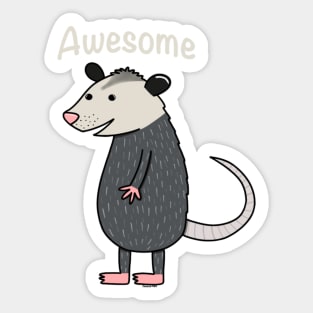 Awesome opossum Sticker